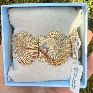 House of Harlow 1960 Gold Tone Shell Bracelet